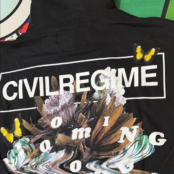 Civil Regime Black Hoodie for Men - Picture 10 of 11